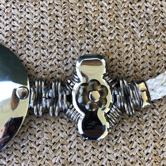 Vintage 80s metal Concho rope belt - Picture 5 of 8